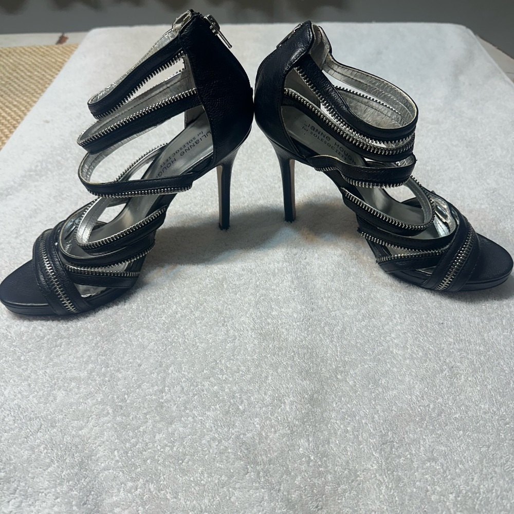 Sole Society Black Stiletto Heels with Criss-Cross Straps